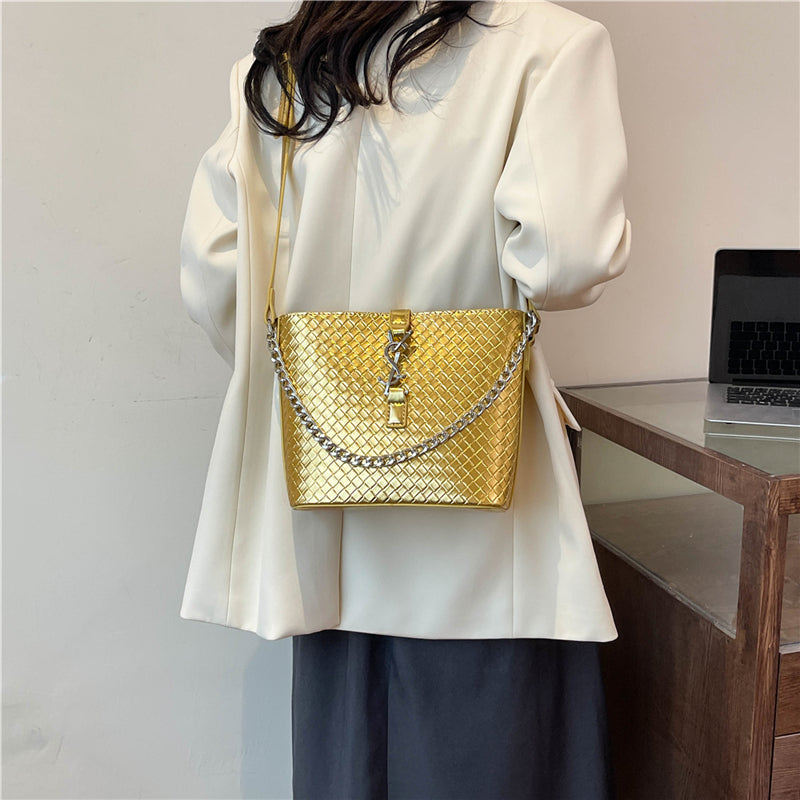 【小物】デザインバケツ型ハンドバッグG22233