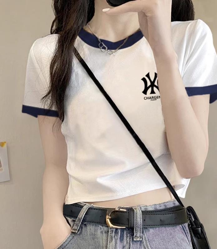 【tops】半袖英字柄TシャツF7724