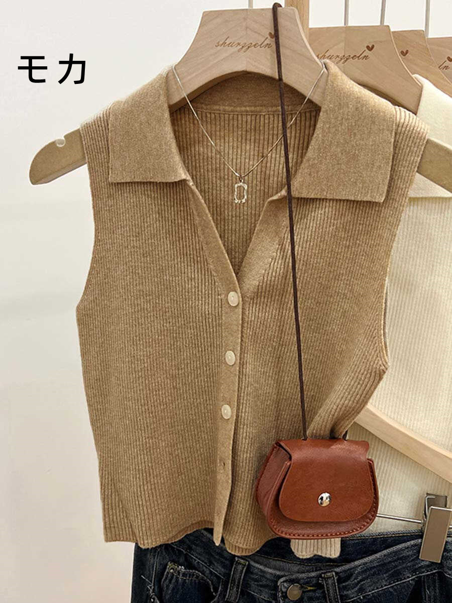 【tops】5色ニットキャミソールG22271