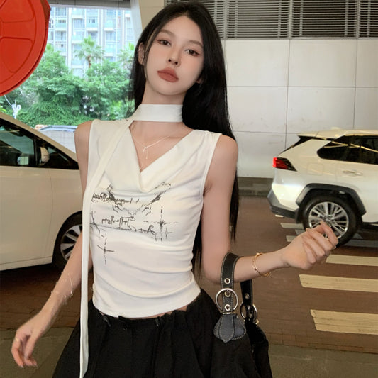 【tops】2色VネックノースリーブTシャツG22275