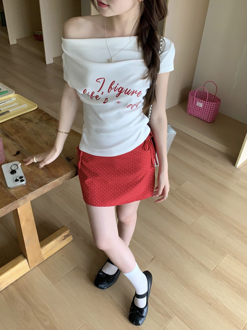 【tops】オフショルダーTシャツG22294