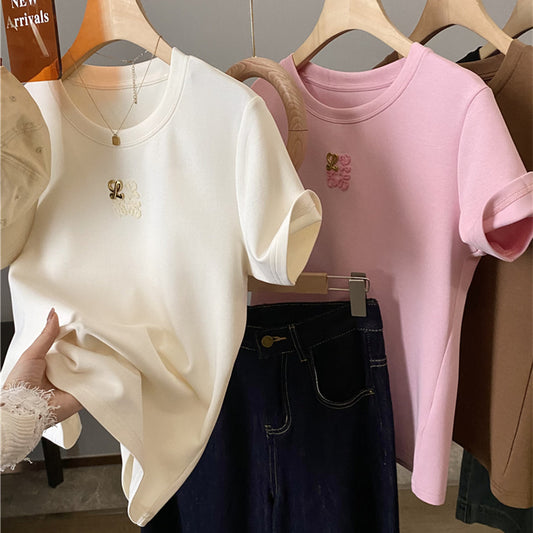 【tops】4色ラウンドネックTシャツG22323