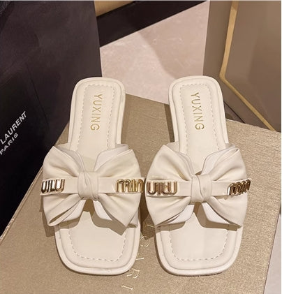 【shoes】2色リボンサンダルスリッパG22351