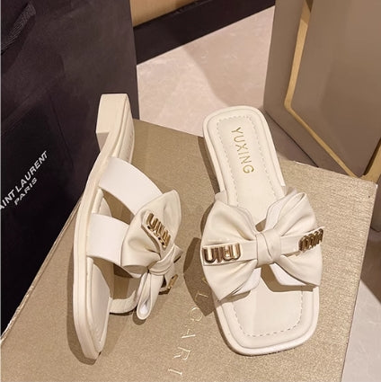 【shoes】2色リボンサンダルスリッパG22351