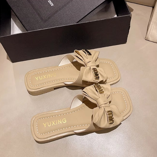 【shoes】2色リボンサンダルスリッパG22351