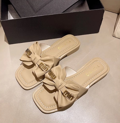 【shoes】2色リボンサンダルスリッパG22351