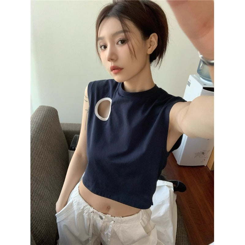 【tops】透かし彫りタンクトップG22359