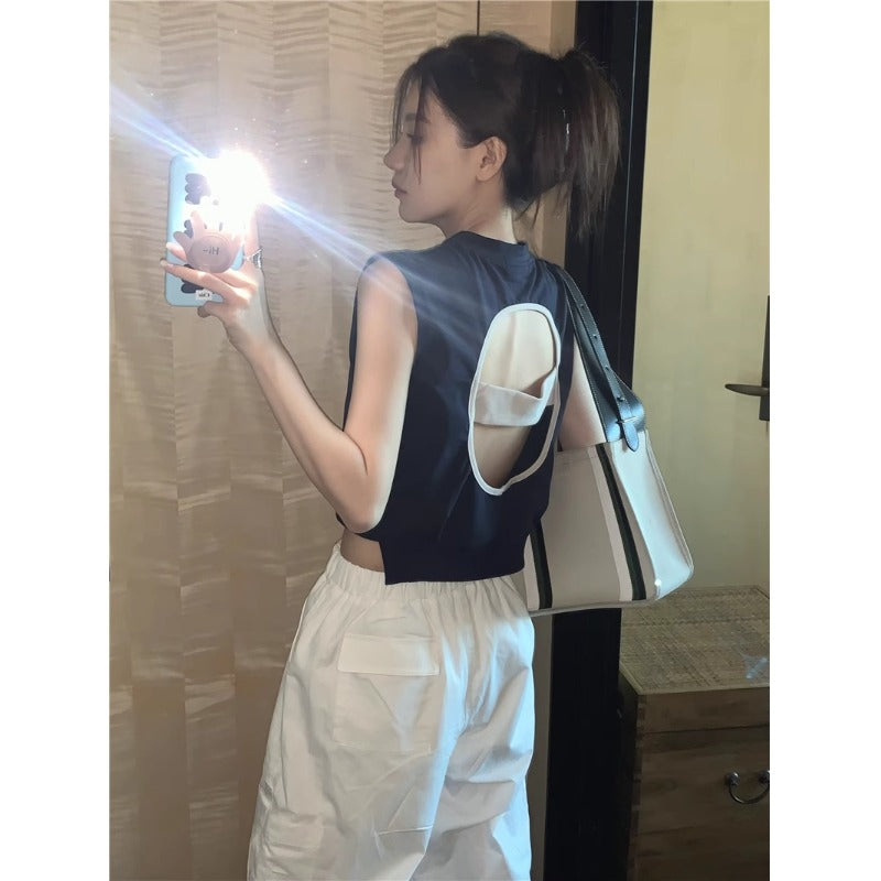【tops】透かし彫りタンクトップG22359