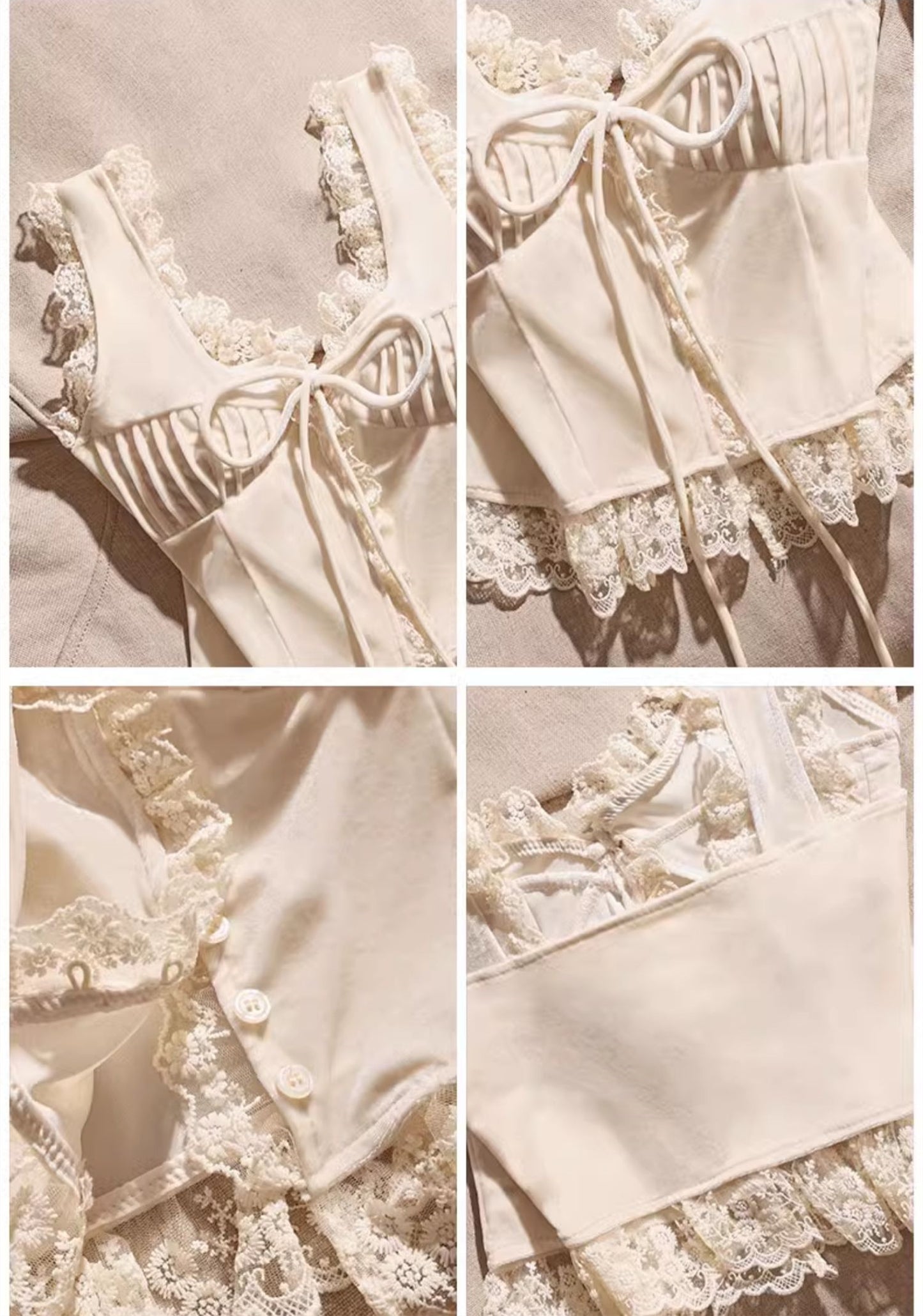 【tops】レース切り替えキャミソールG22360