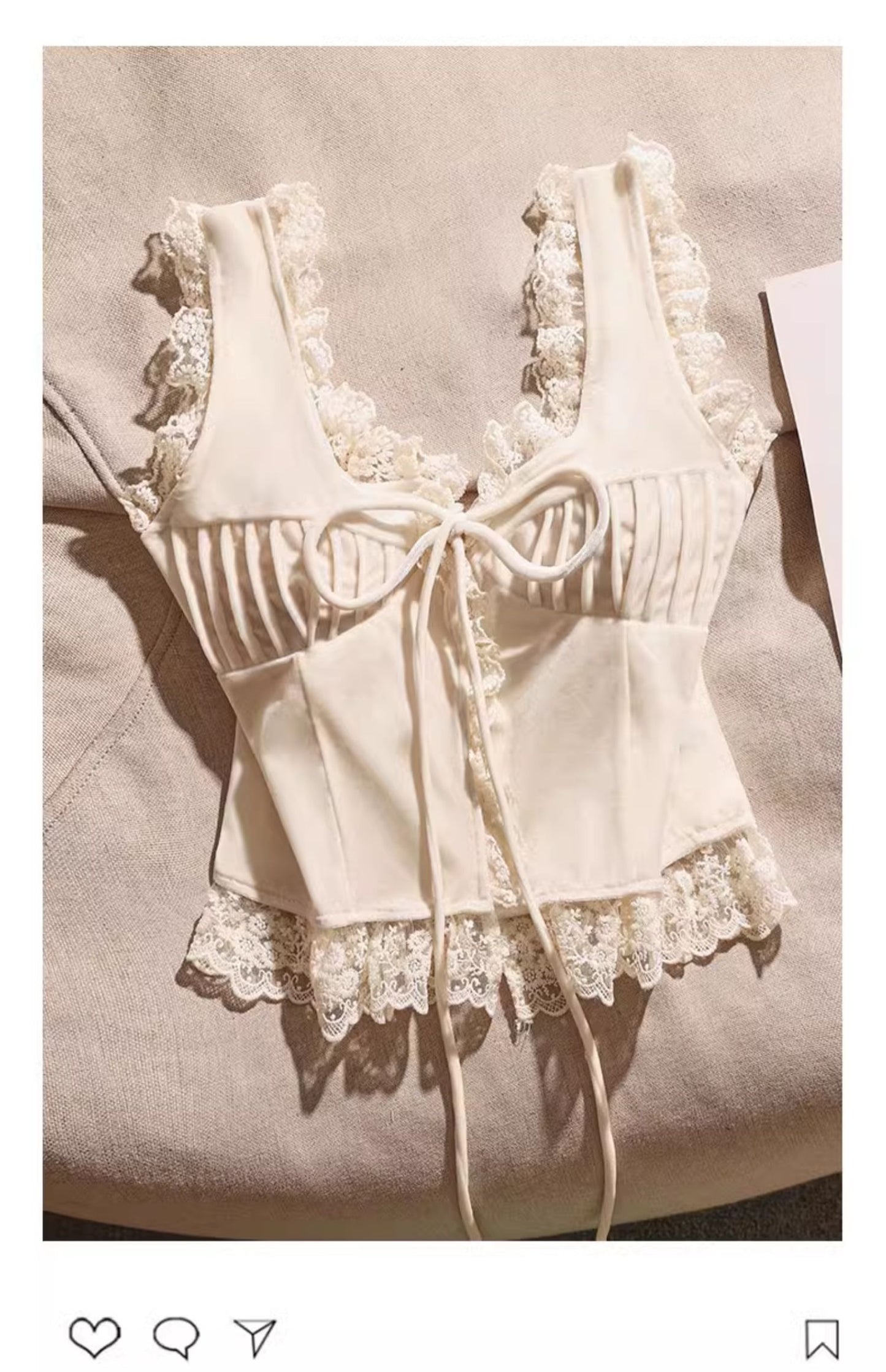 【tops】レース切り替えキャミソールG22360