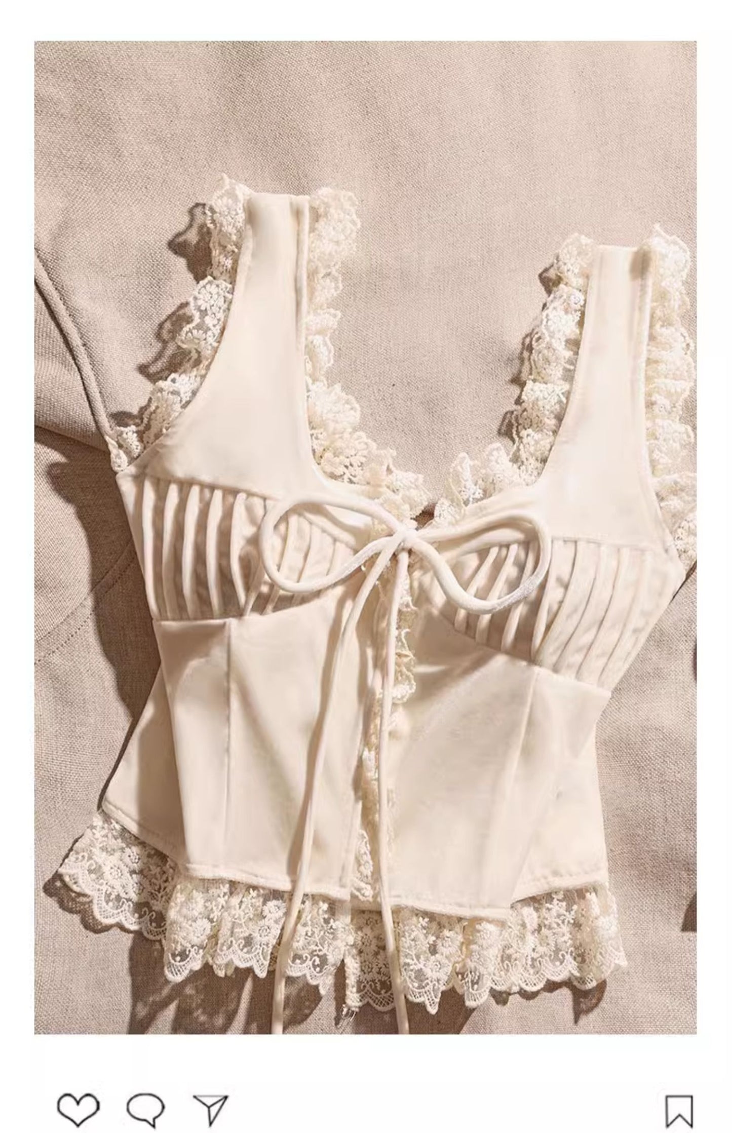 【tops】レース切り替えキャミソールG22360