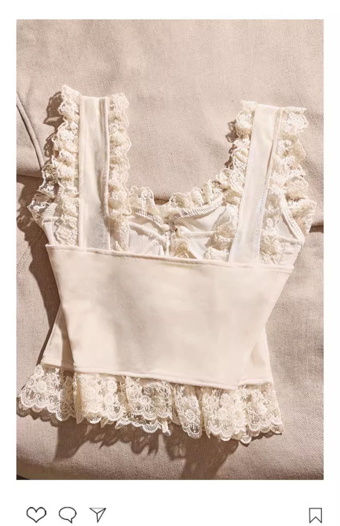 【tops】レース切り替えキャミソールG22360