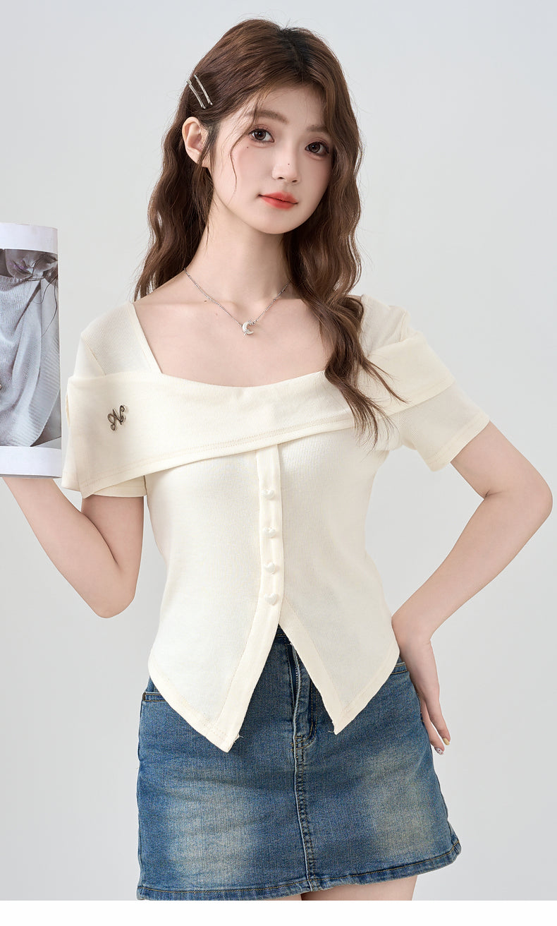 【tops】オフショルダーTシャツG22370