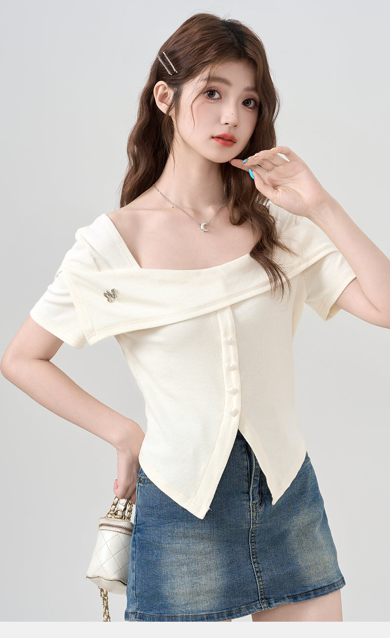 【tops】オフショルダーTシャツG22370
