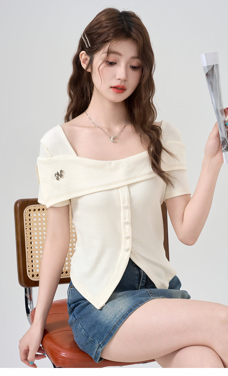 【tops】オフショルダーTシャツG22370