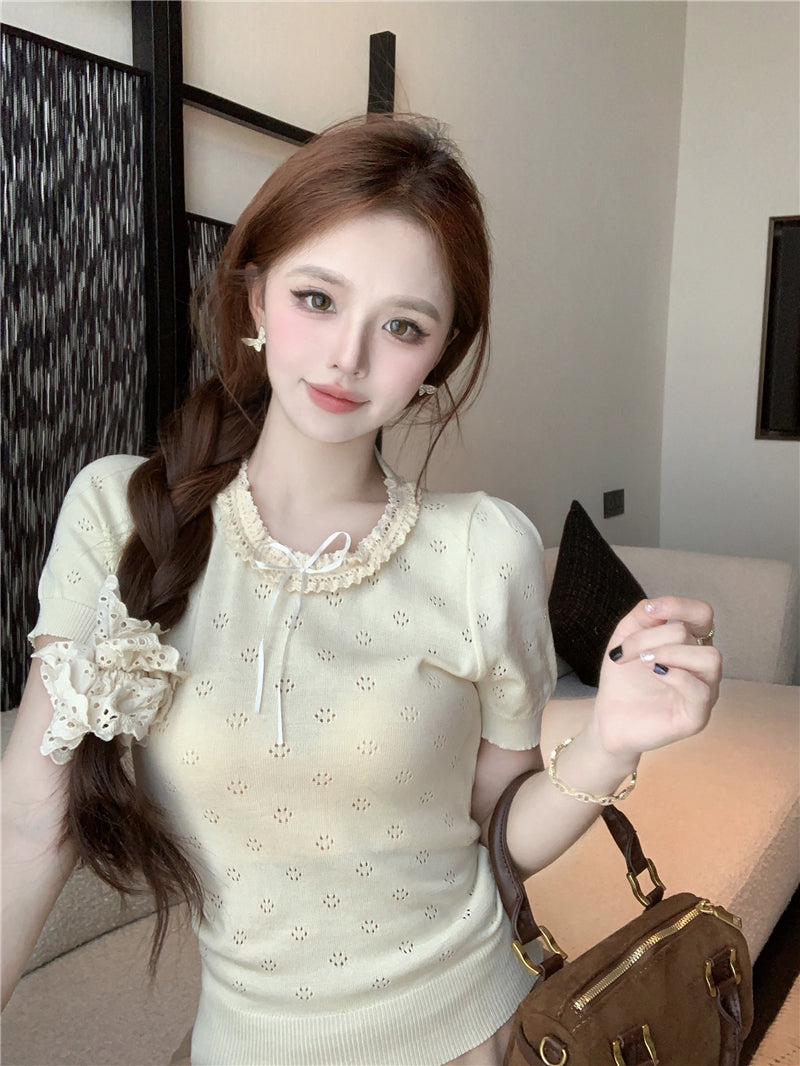 【tops】ニットＴシャツG22375