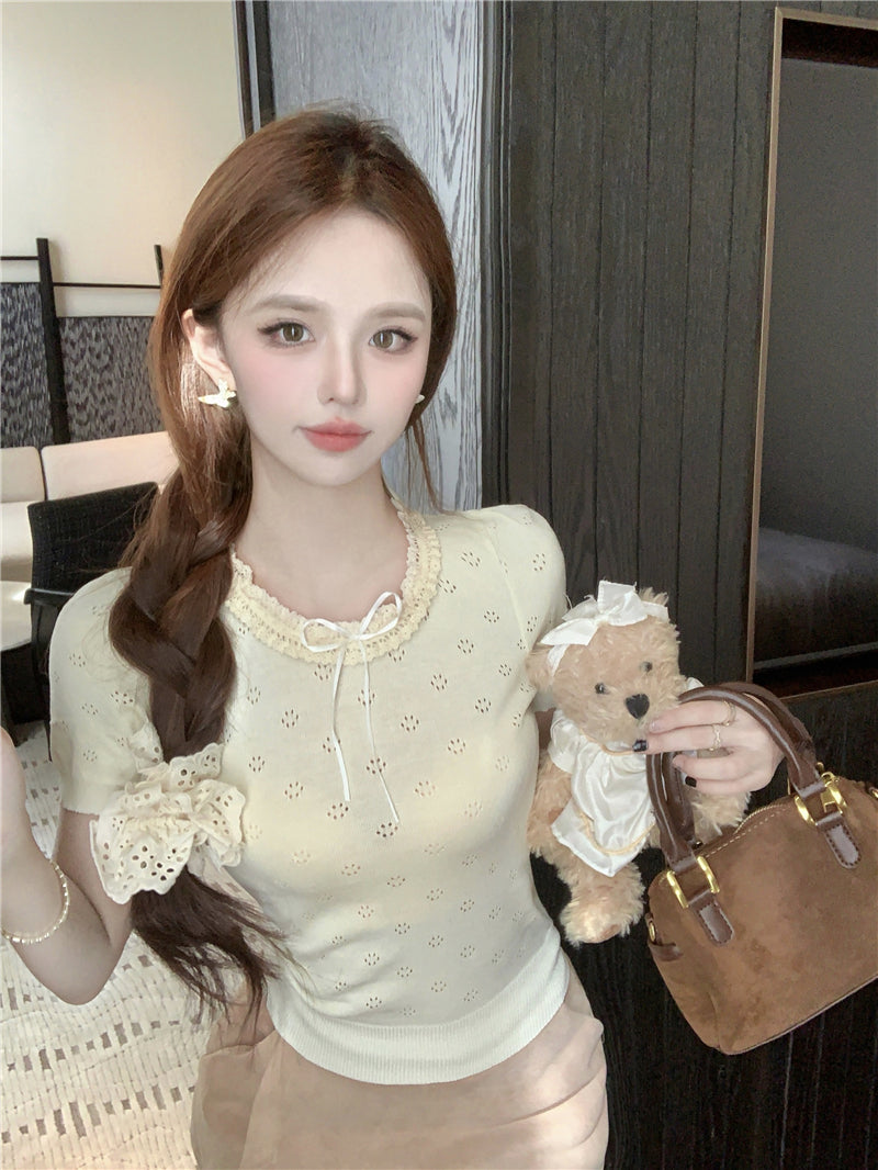 【tops】ニットＴシャツG22375