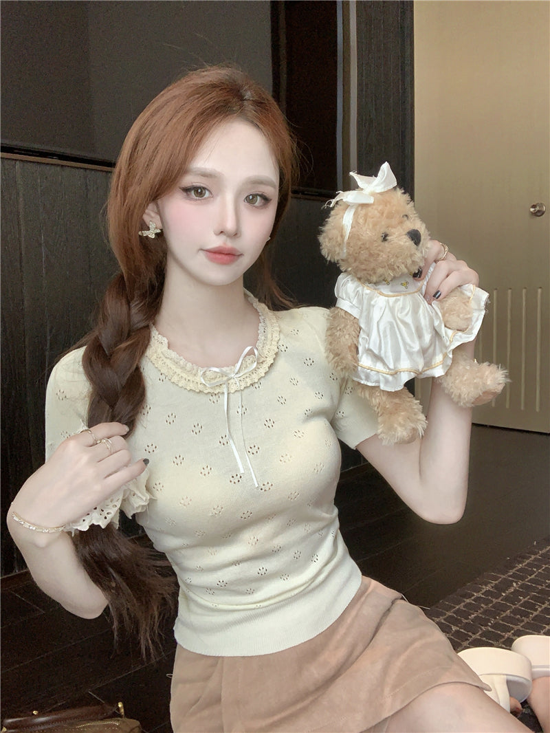 【tops】ニットＴシャツG22375