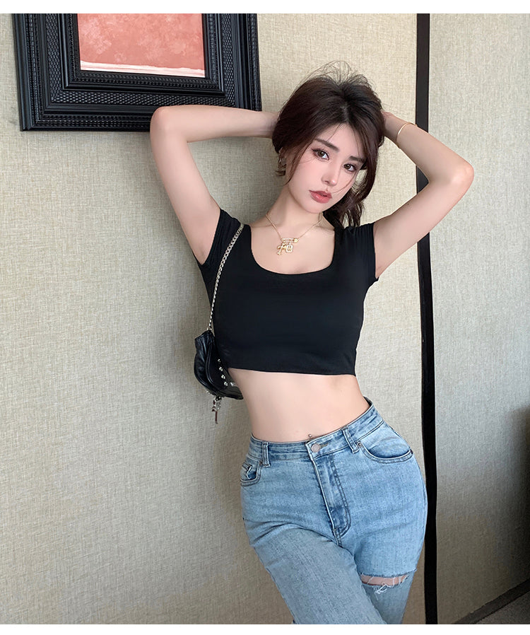 【tops】スクエアネックＴシャツG22379