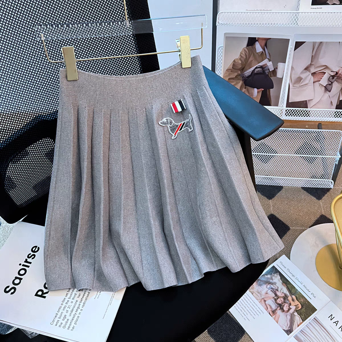 【bottoms】AラインニットスカートG22418