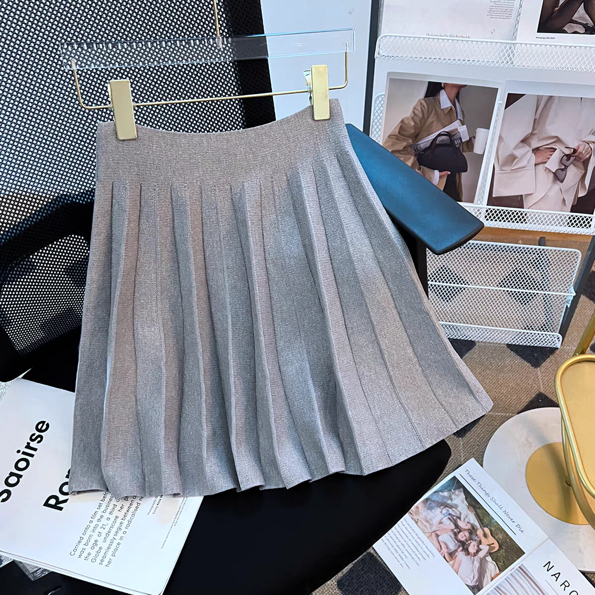 【bottoms】AラインニットスカートG22418