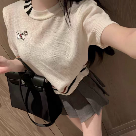 【tops】デザインニットＴシャツG22420