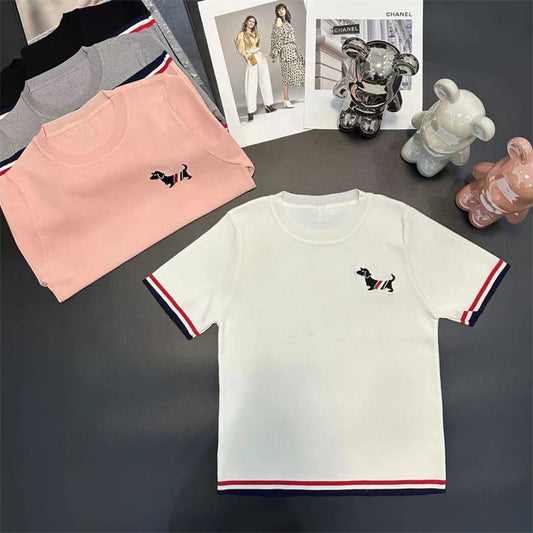 【tops】4色ニットTシャツG22421