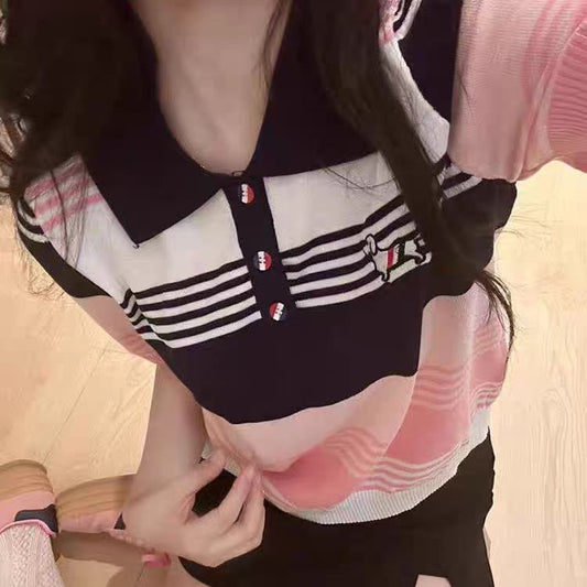 【tops】薄手ニットトップスG22422