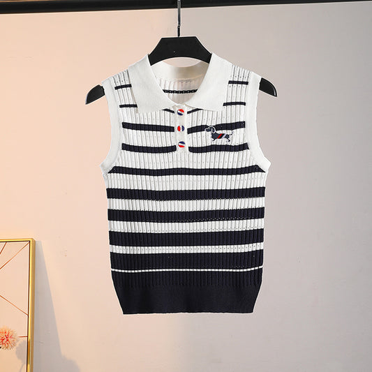 【tops】ノースリーブニットチョッキG22426