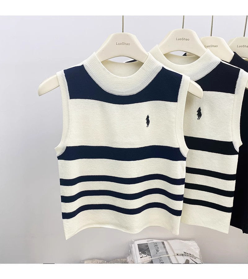 【tops】ノースリーブニットタンクトップG22427