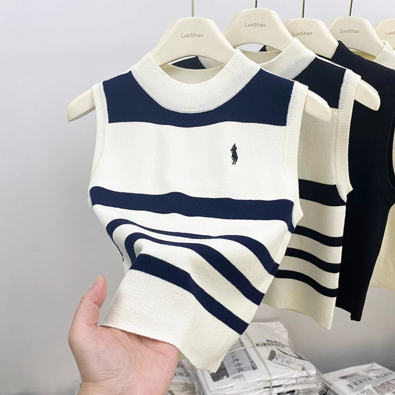 【tops】ノースリーブニットタンクトップG22427