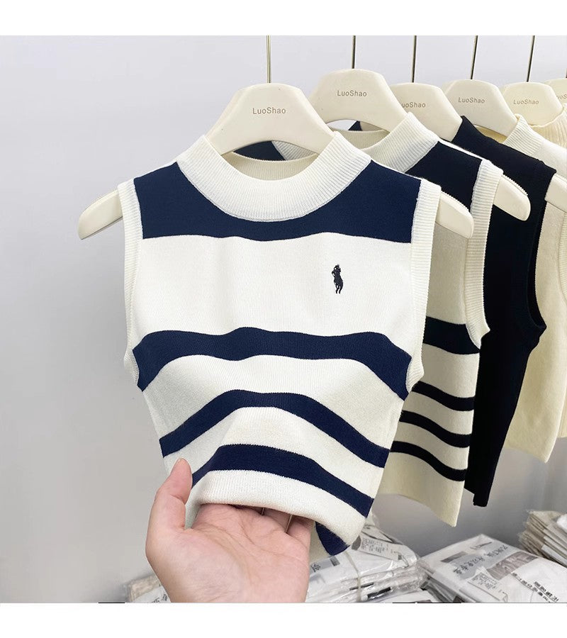 【tops】ノースリーブニットタンクトップG22427