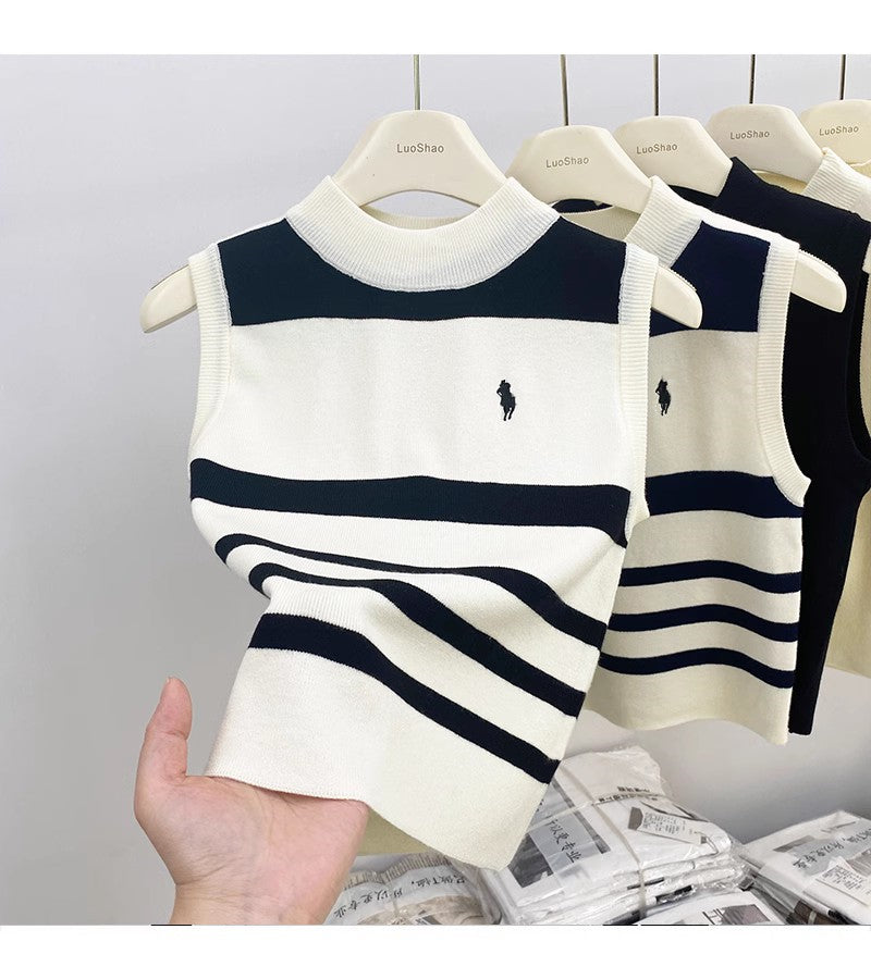 【tops】ノースリーブニットタンクトップG22427