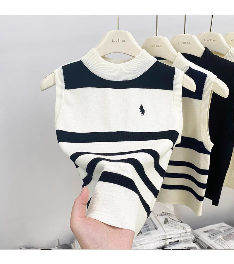 【tops】ノースリーブニットタンクトップG22427