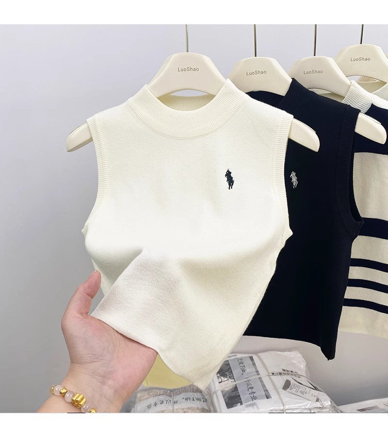 【tops】ノースリーブニットタンクトップG22427