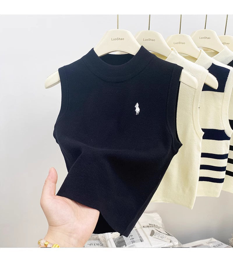 【tops】ノースリーブニットタンクトップG22427