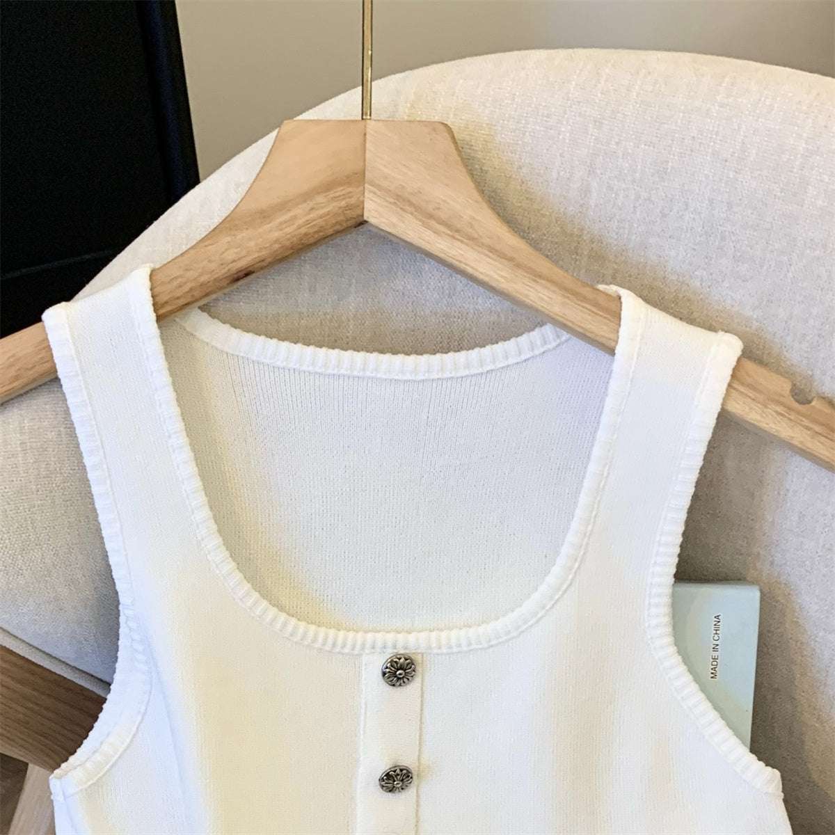 【tops】ノースリーブニットタンクトップG22428