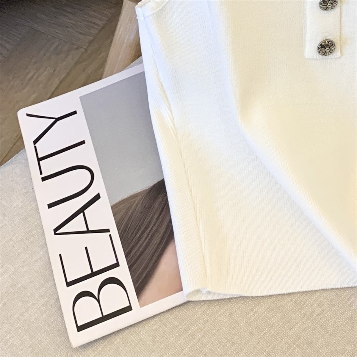 【tops】ノースリーブニットタンクトップG22428