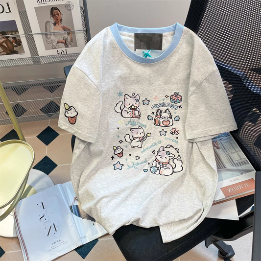 【tops】カートゥーンTシャツG22432