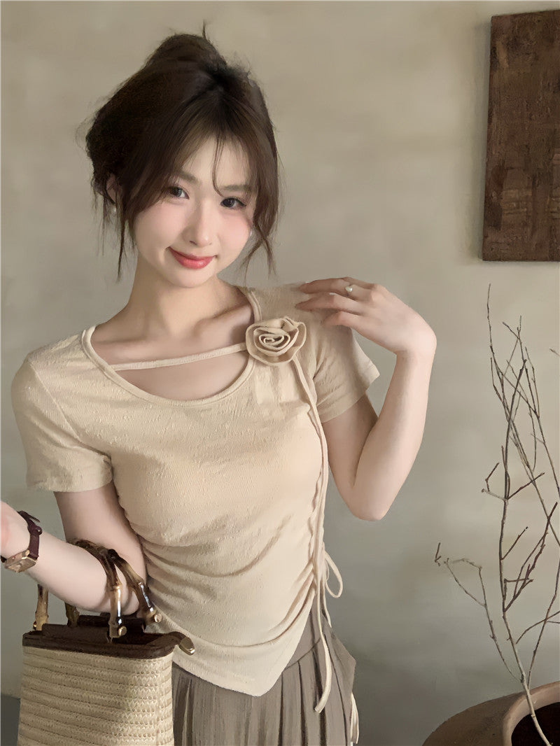 【tops】体型カバーTシャツG22436