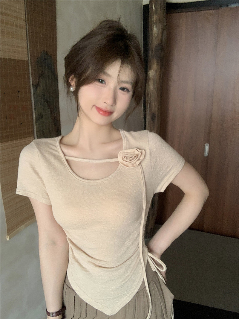 【tops】体型カバーTシャツG22436