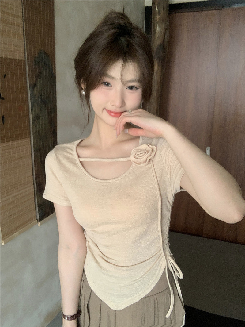 【tops】体型カバーTシャツG22436
