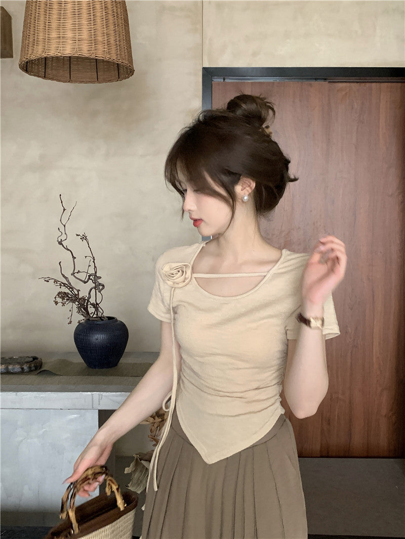 【tops】体型カバーTシャツG22436
