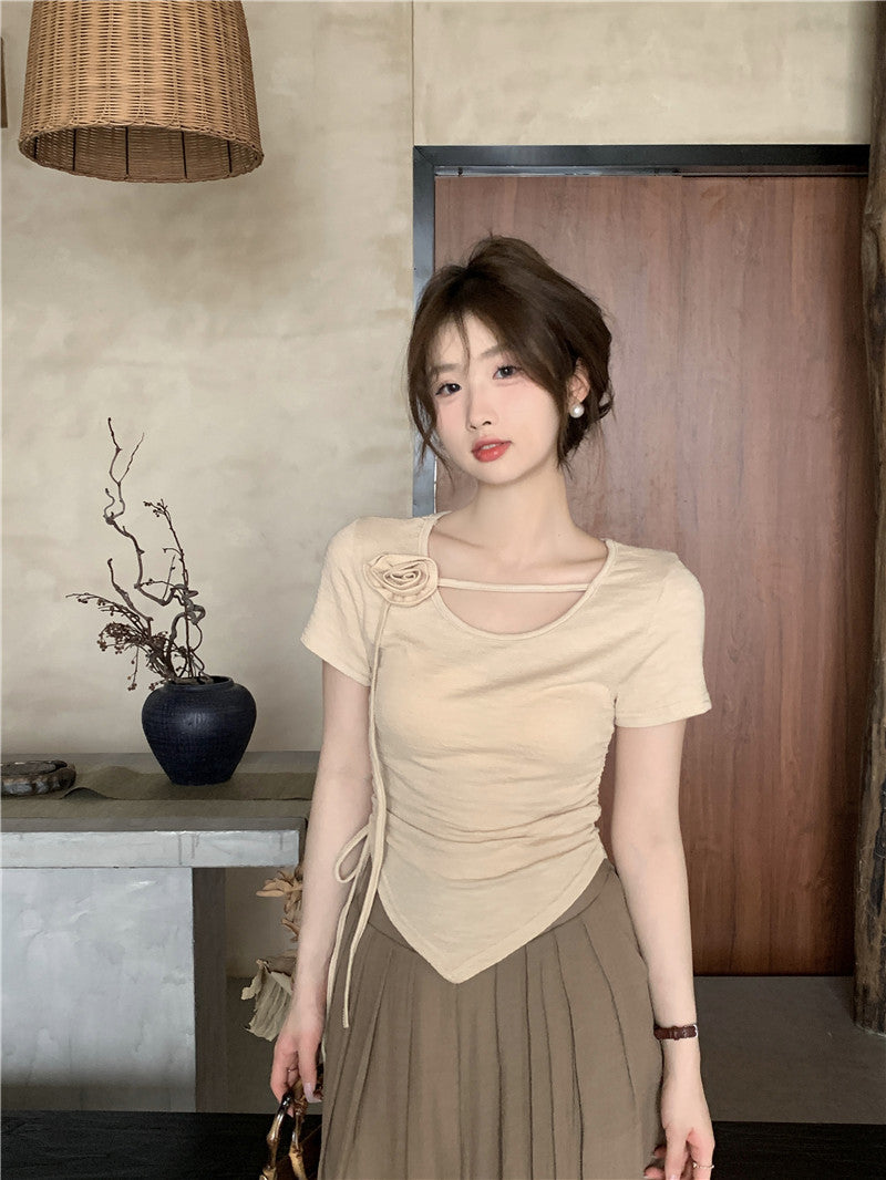 【tops】体型カバーTシャツG22436