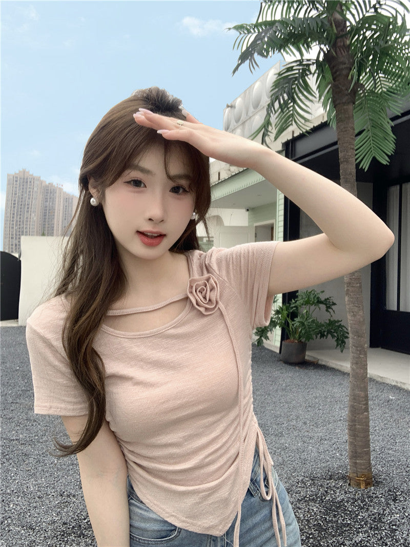 【tops】体型カバーTシャツG22436