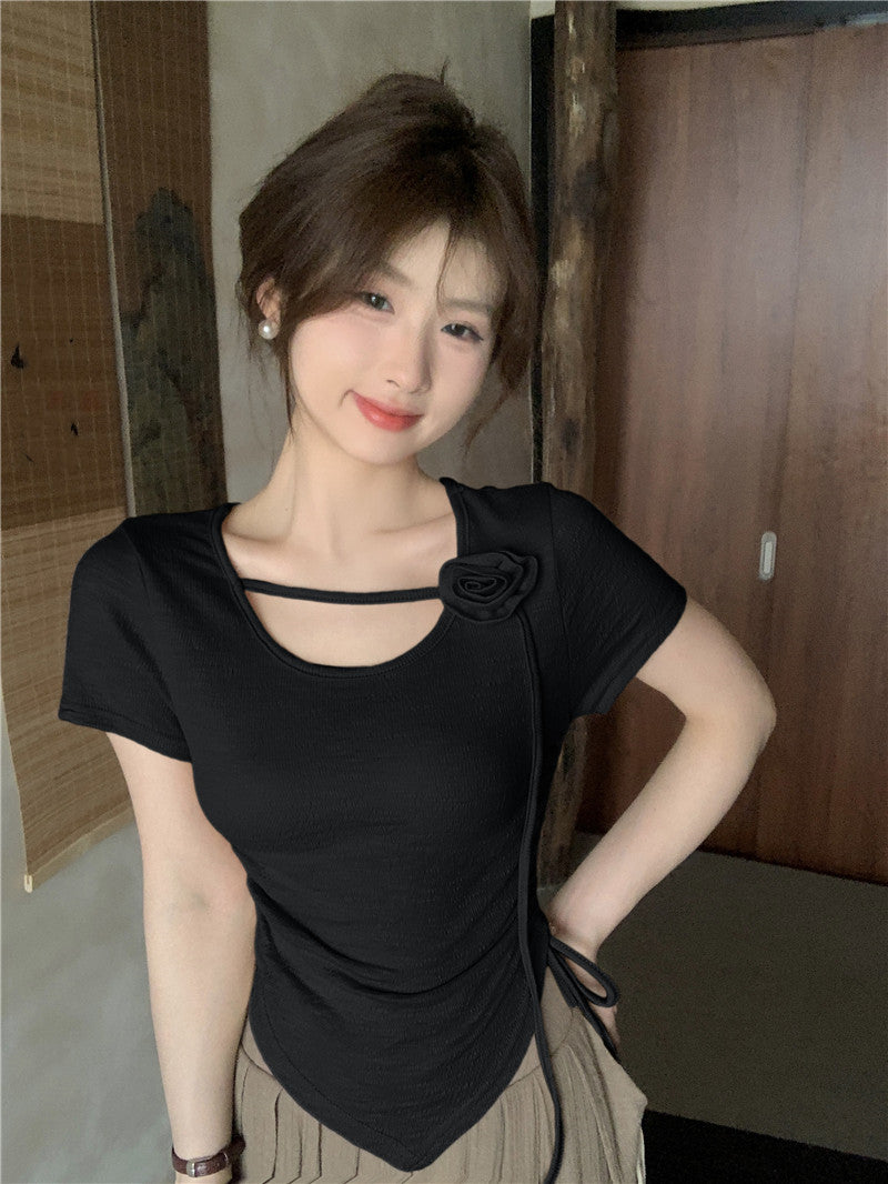 【tops】体型カバーTシャツG22436
