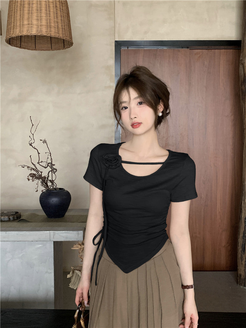 【tops】体型カバーTシャツG22436