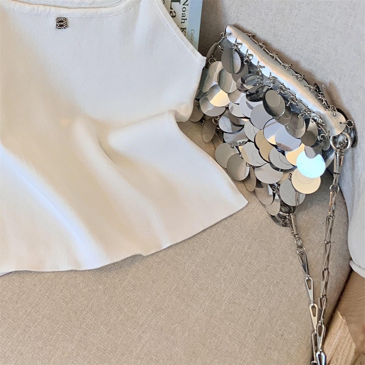 【tops】ニットキャミソールG22448