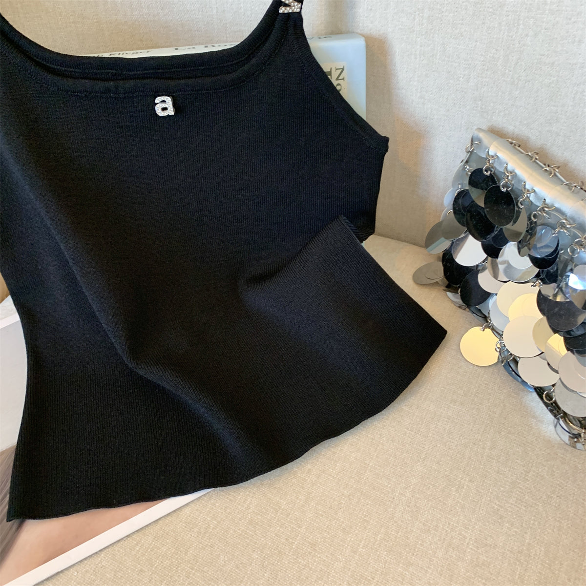 【tops】ニットキャミソールG22448