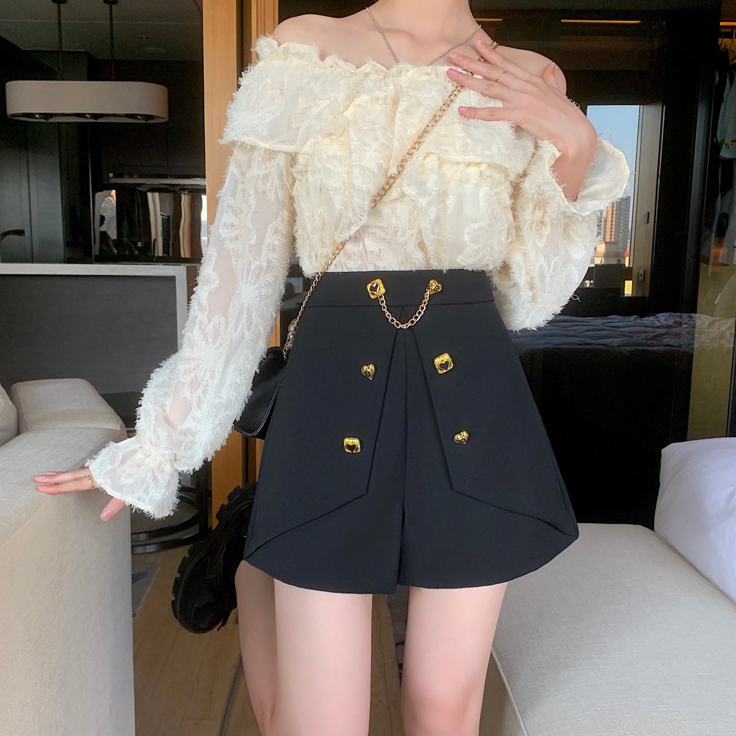 【bottoms】スーツショートパンツG22459